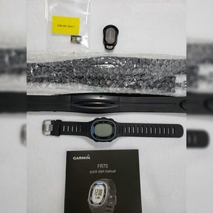 Garmin FR70 with 2 straps and Garmin shoe device